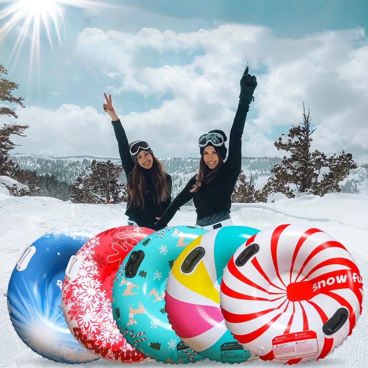 Snow Tube - FrostWave Inflatable for Ultimate Winter Thrills