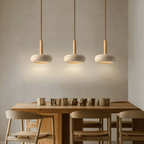 Illuminated Stone & Wood Ceiling Light - LumaCraft