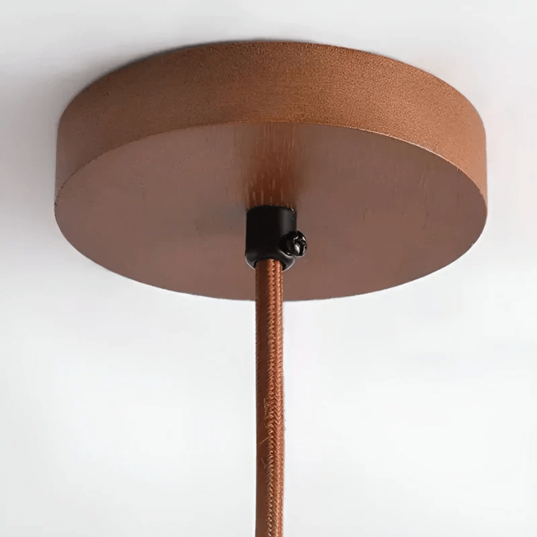 Illuminated Stone & Wood Ceiling Light - LumaCraft