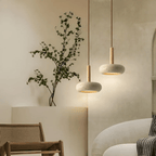 Illuminated Stone & Wood Ceiling Light - LumaCraft