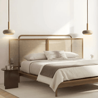 Illuminated Stone & Wood Ceiling Light - LumaCraft