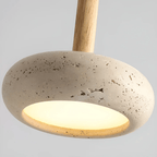 Illuminated Stone & Wood Ceiling Light - LumaCraft