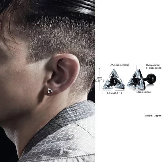 Triangle Earrings - Luxe Modern Design by Elara