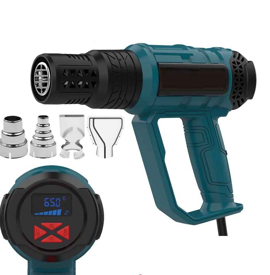 2000W Electric Heat Gun with LCD Display - HeatMaster Pro