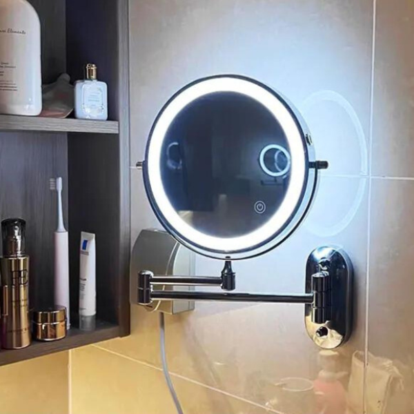 LED Makeup Mirror - LuxeGlow with Touch-Control Lighting