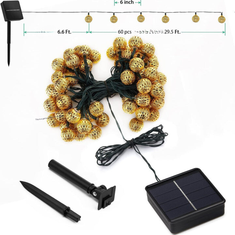 Solar String Lights - LumaGlow Moroccan Waterproof Decor