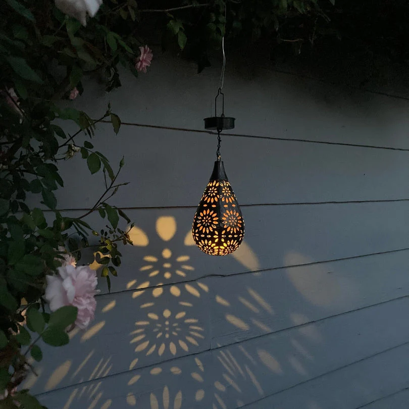 Solar-Powered Outdoor Hanging Light - EcoGlow