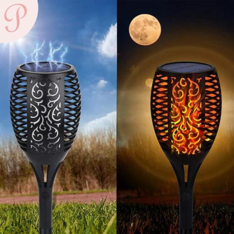 Solar Garden Torches with LED Lighting - LuminaGlow