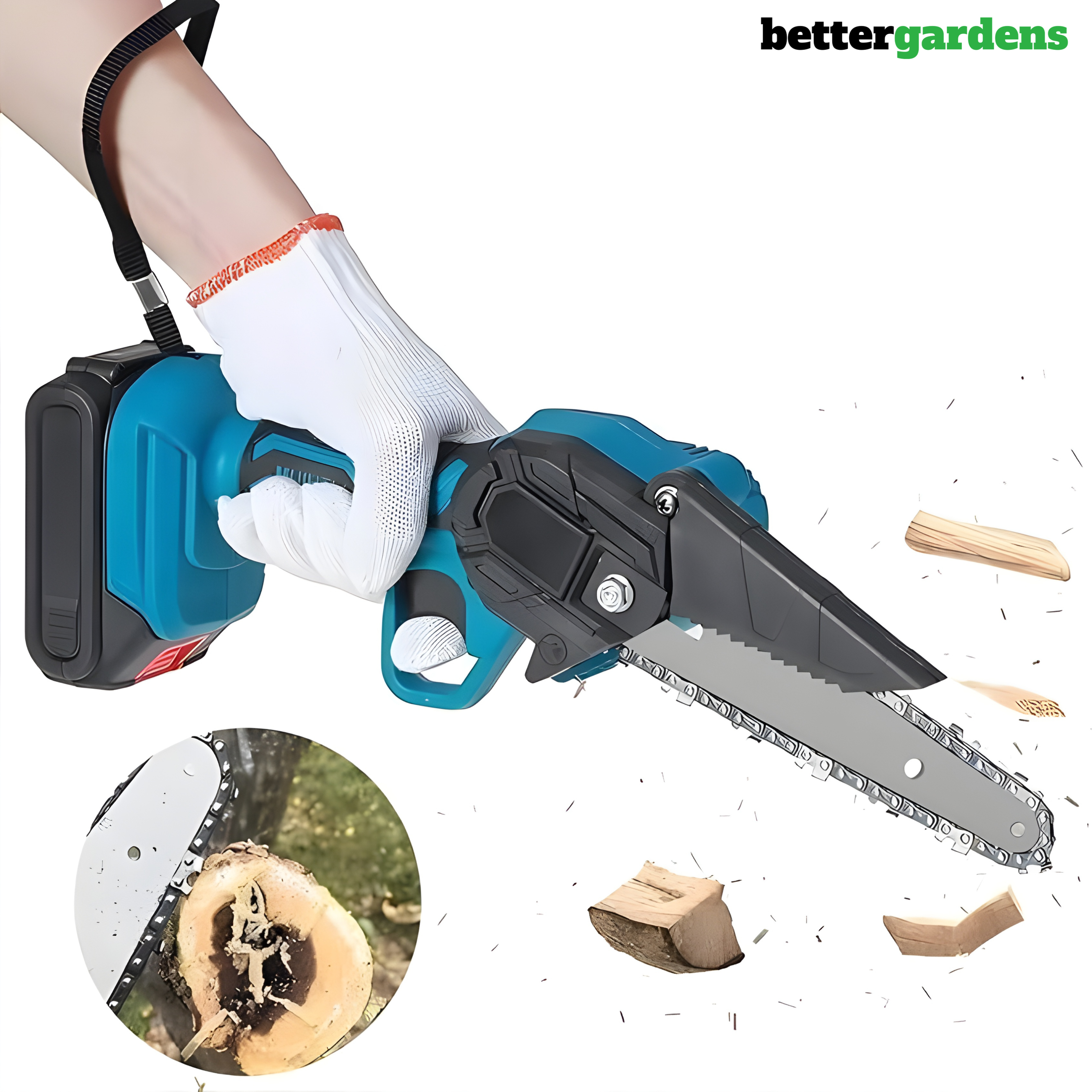 Mini Chainsaw Kit - ArborEdge with 2 Batteries for Easy Trimming