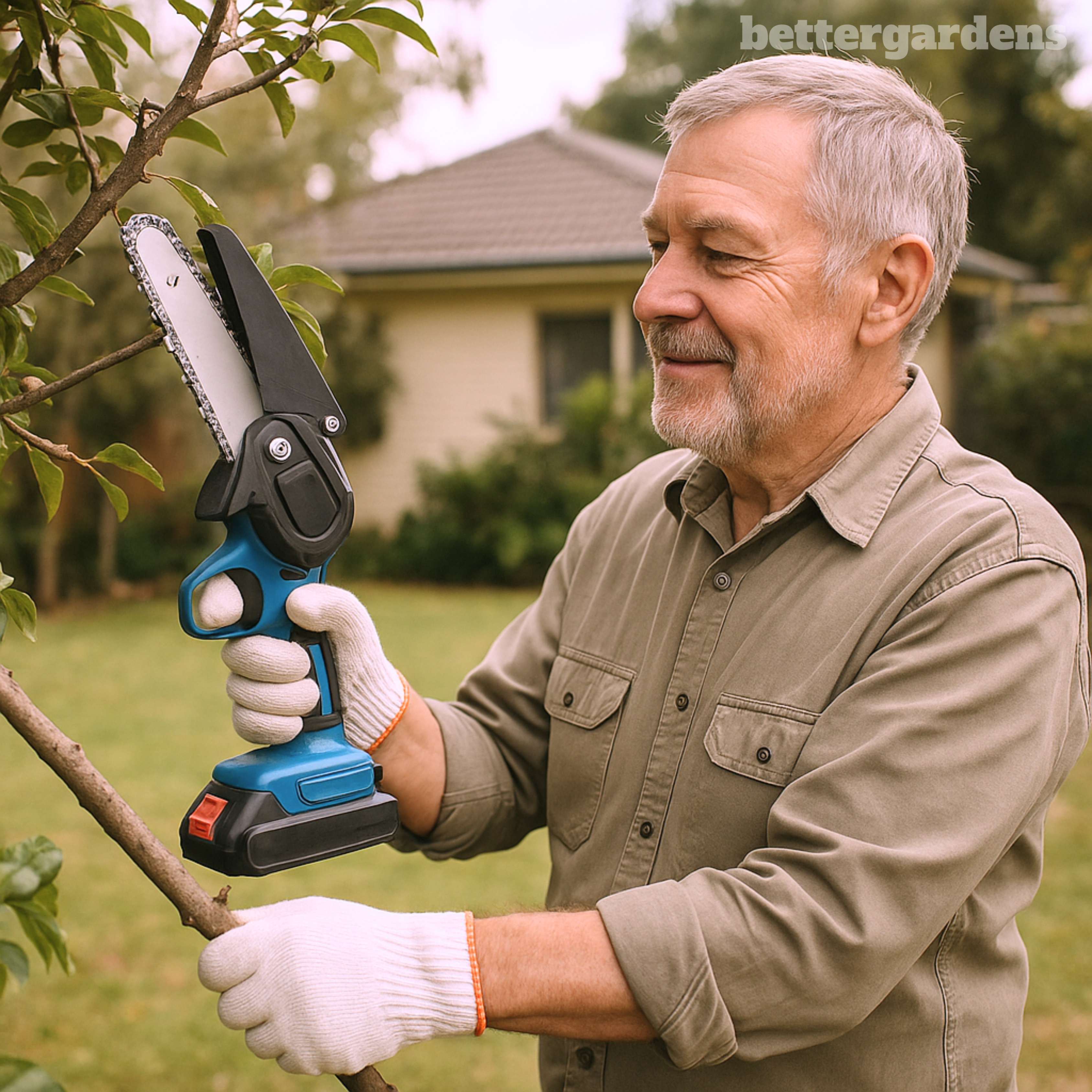 Mini Chainsaw Kit - ArborEdge with 2 Batteries for Easy Trimming