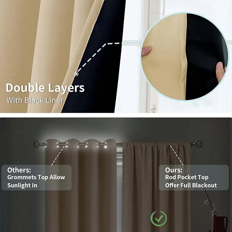 Blackout Curtains - Luxora™ Thermal Insulation Design