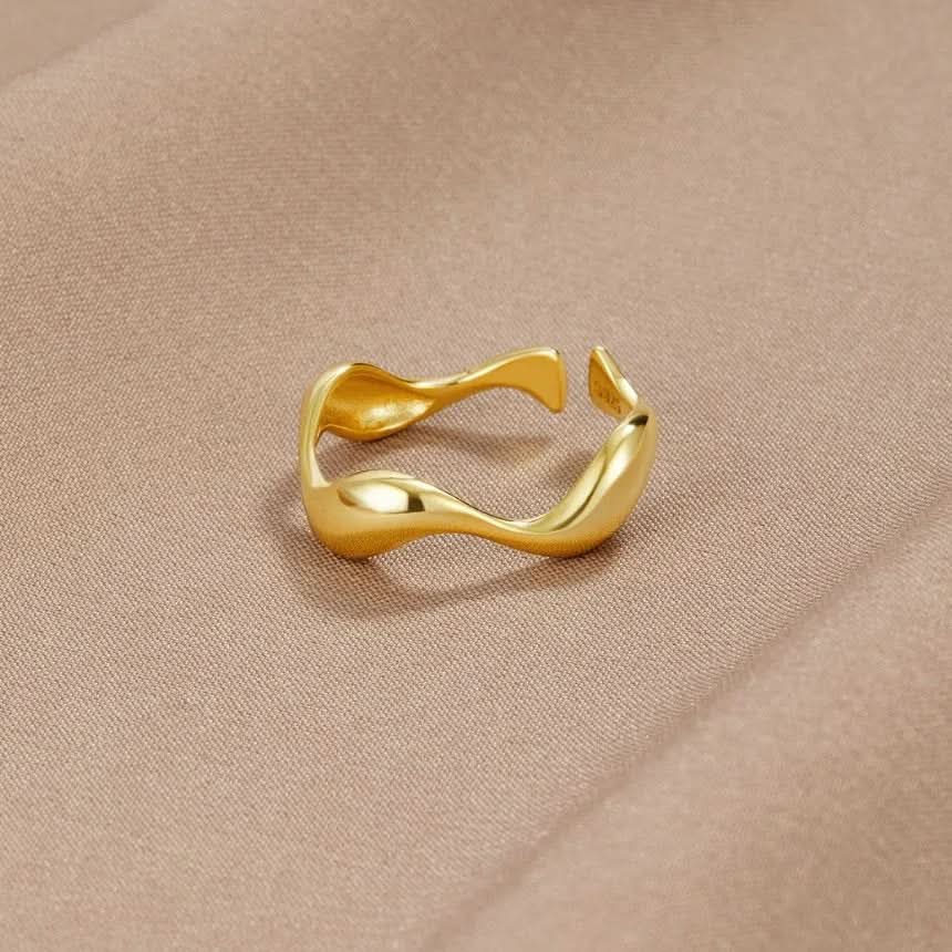 Ocean Wave Adjustable Ring - AquaLuxe Jewelry
