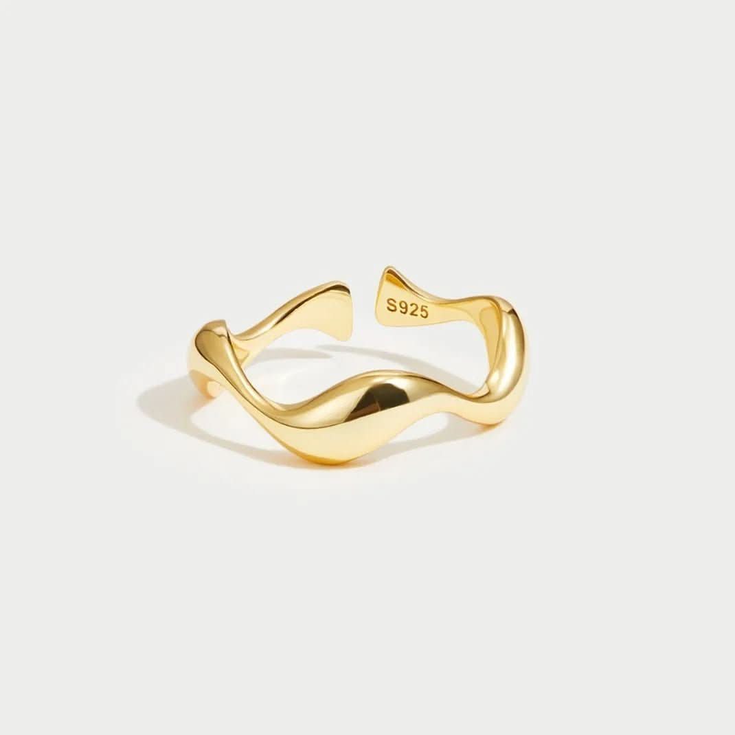 Ocean Wave Adjustable Ring - AquaLuxe Jewelry