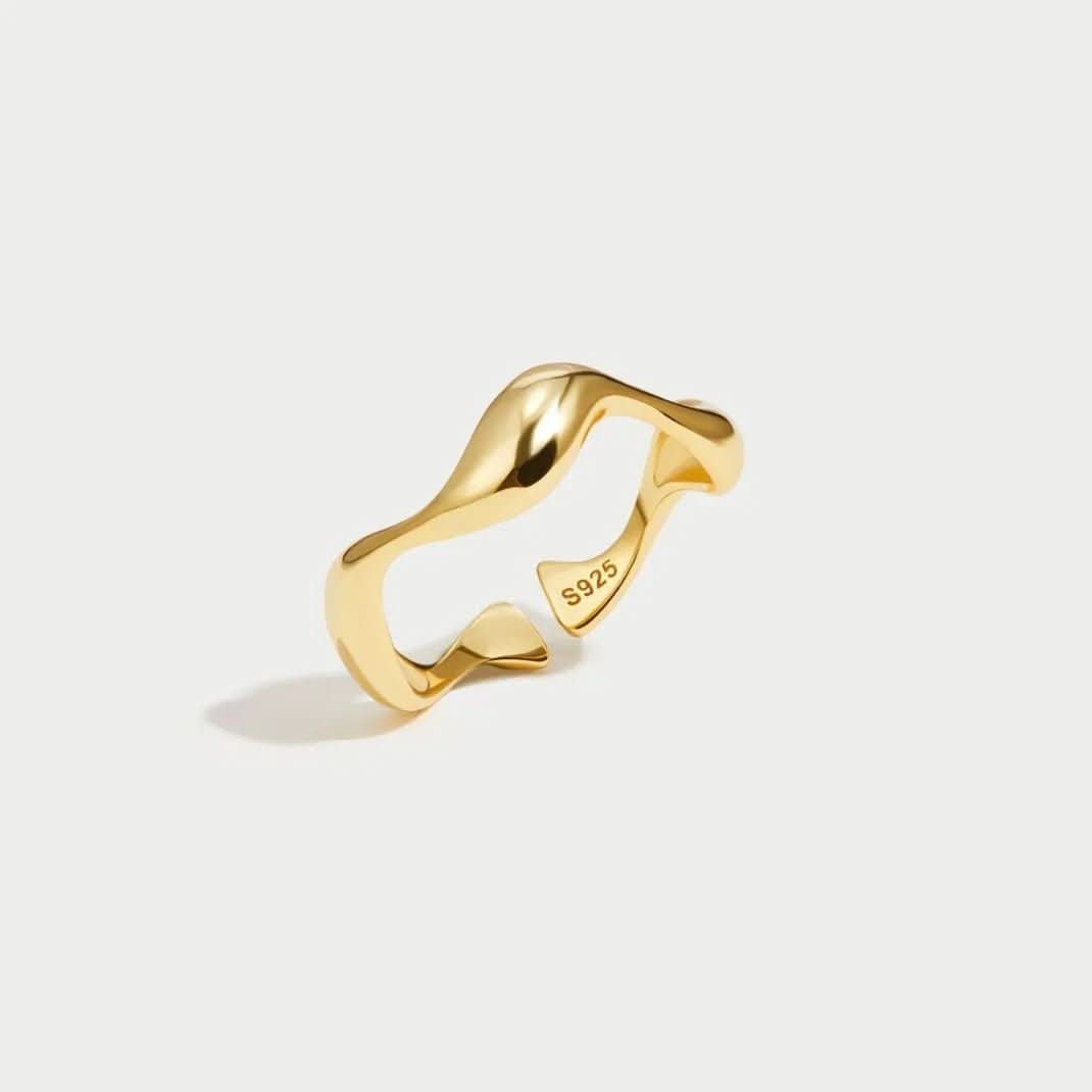 Ocean Wave Adjustable Ring - AquaLuxe Jewelry