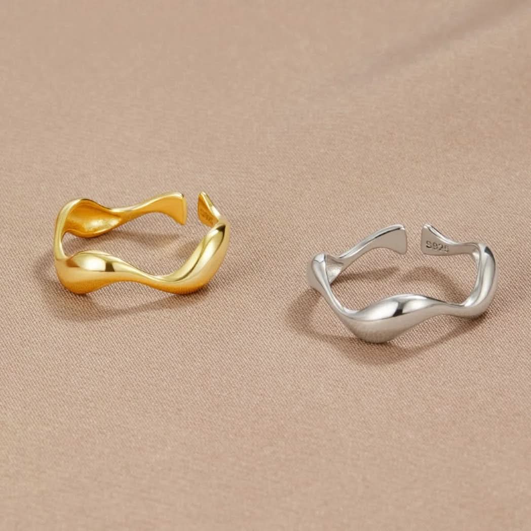Ocean Wave Adjustable Ring - AquaLuxe Jewelry