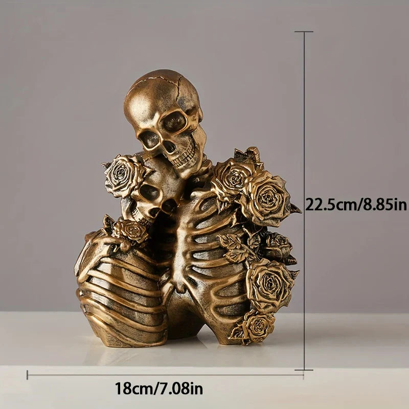 Gothic Skeleton Couple Figurine - DarkElegance Creations