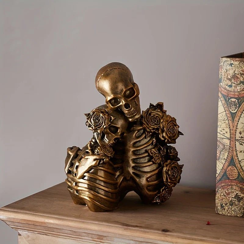 Gothic Skeleton Couple Figurine - DarkElegance Creations