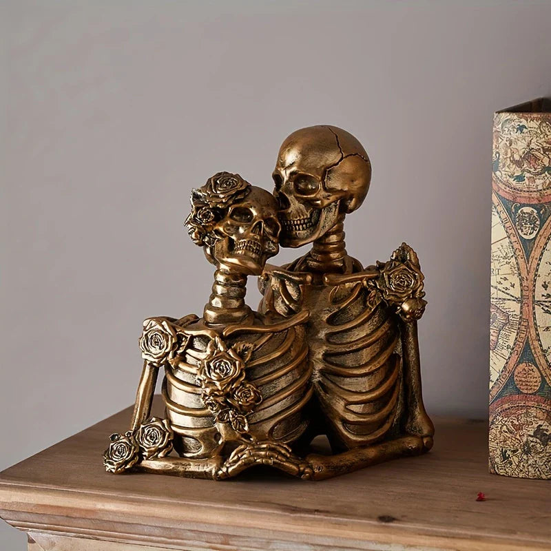 Gothic Skeleton Couple Figurine - DarkElegance Creations