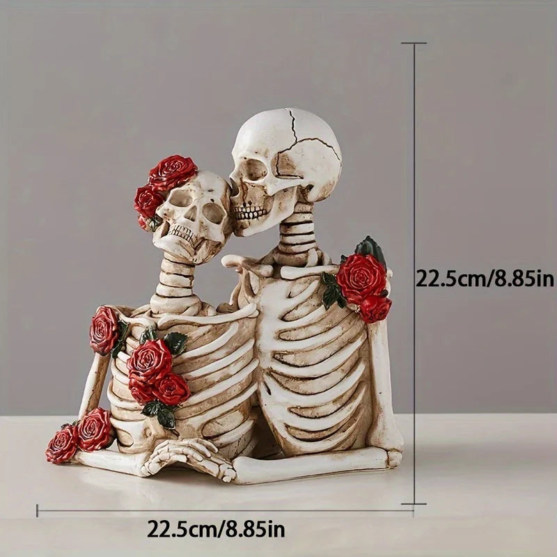 Gothic Skeleton Couple Figurine - DarkElegance Creations