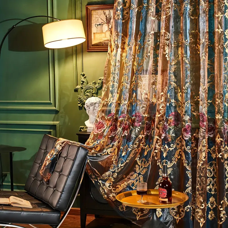 Vintage Jacquard Embroidery Curtain - LuxeHome Decor