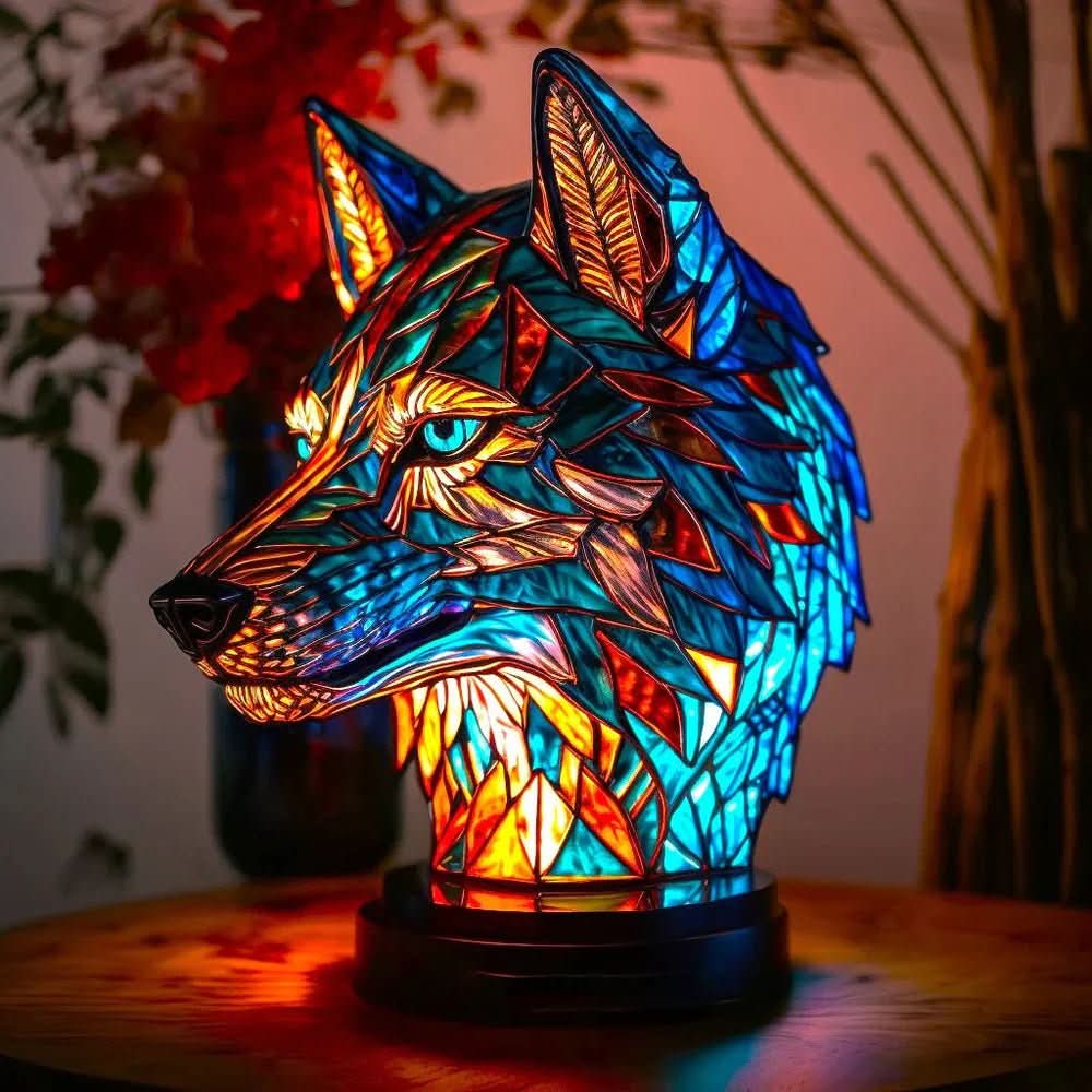 Artistic Table Lamp - LuminaCraft with Animal Motif