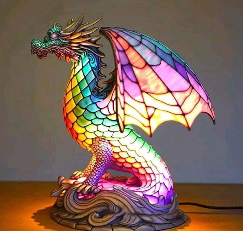 Artistic Table Lamp - LuminaCraft with Animal Motif