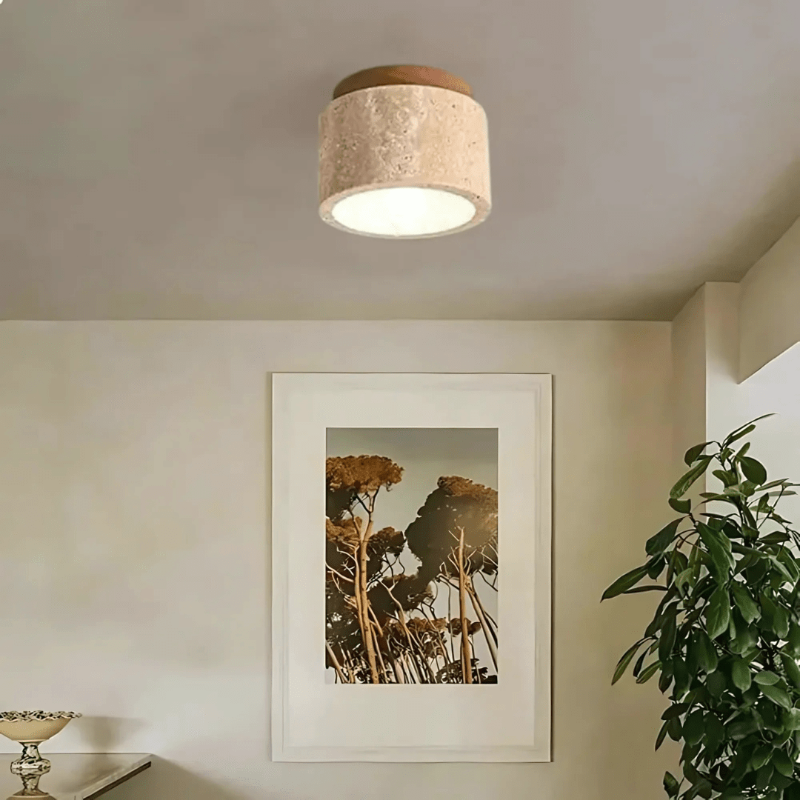 Wooden LED Ceiling Lamp - LuminaCraft Minimalist Design