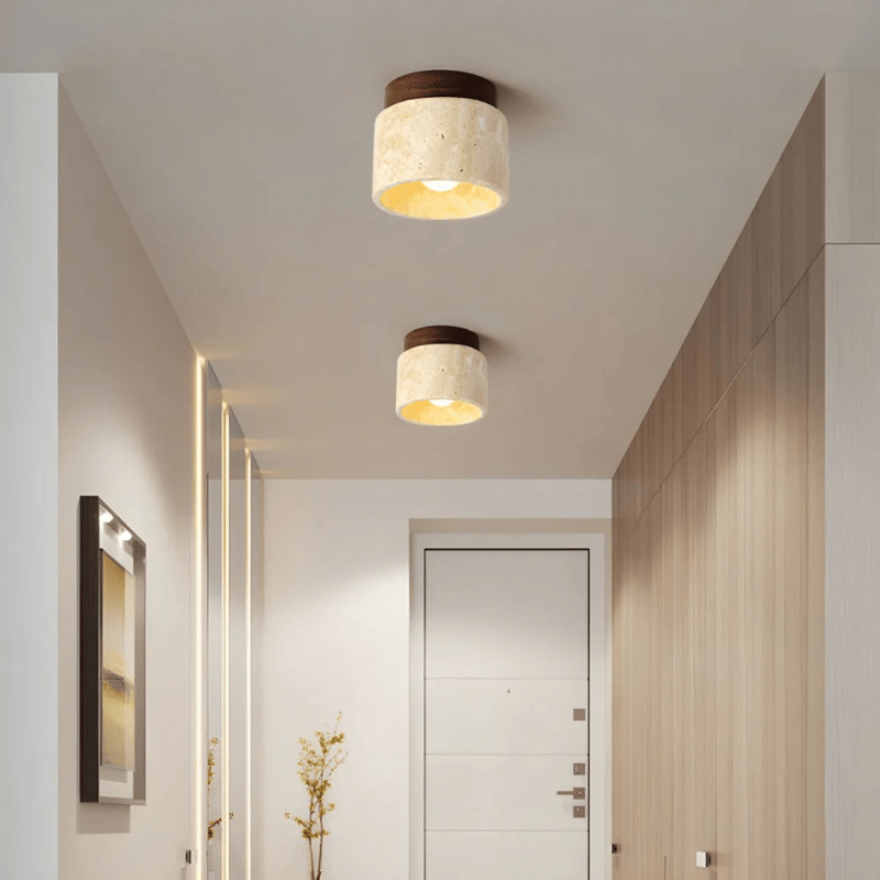 Wooden LED Ceiling Lamp - LuminaCraft Minimalist Design