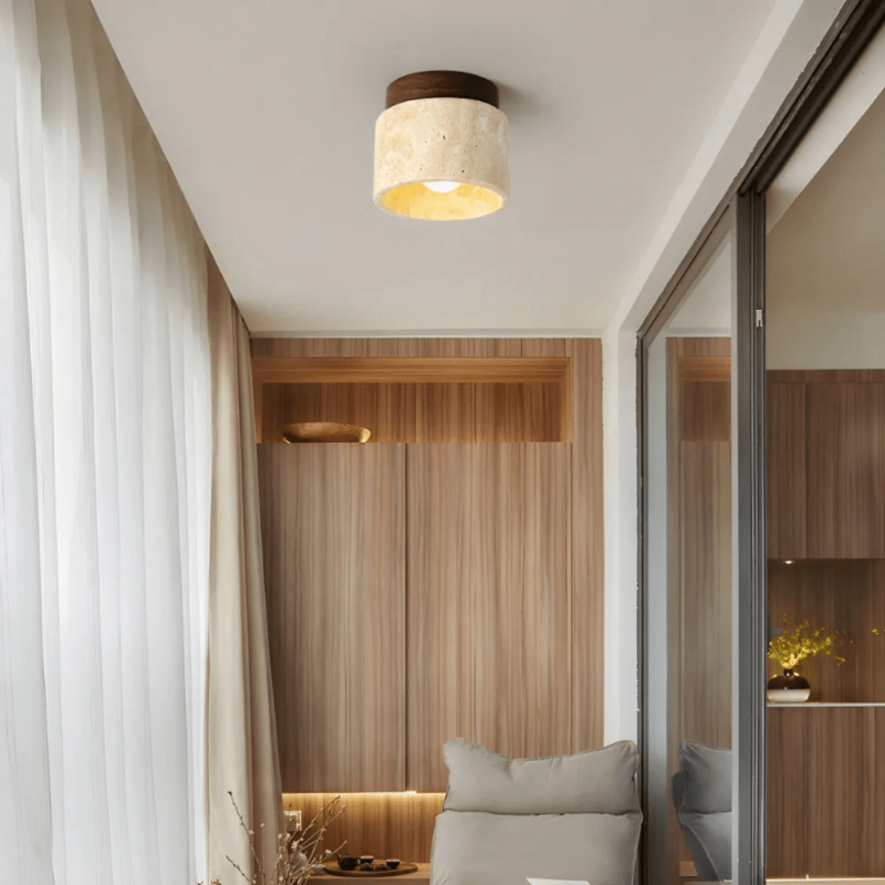 Wooden LED Ceiling Lamp - LuminaCraft Minimalist Design
