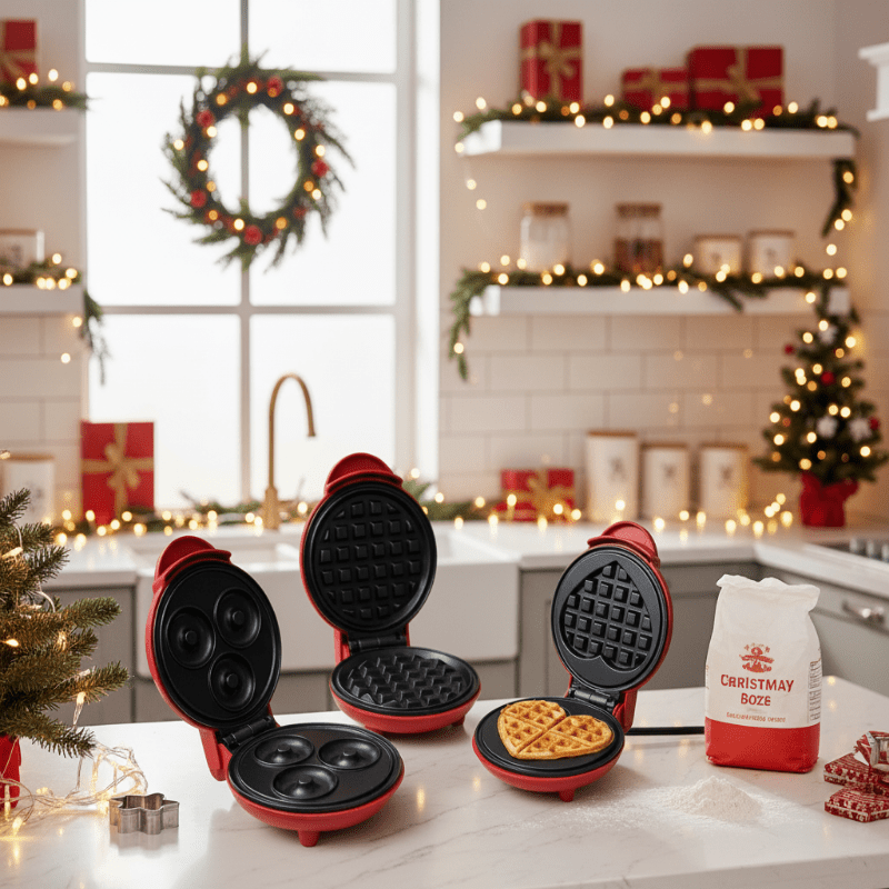 Waffle Maker - LuxeGrid Portable Non-Stick Design