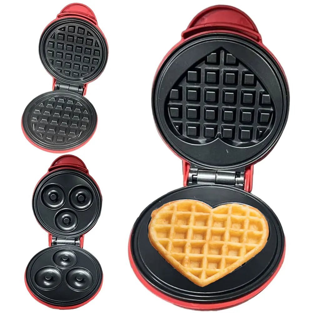 Waffle Maker - LuxeGrid Portable Non-Stick Design