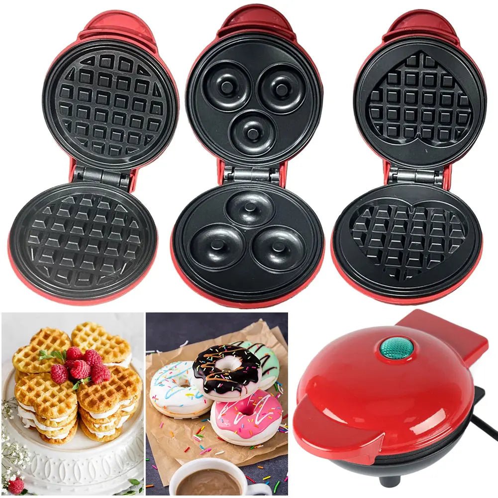 Waffle Maker - LuxeGrid Portable Non-Stick Design