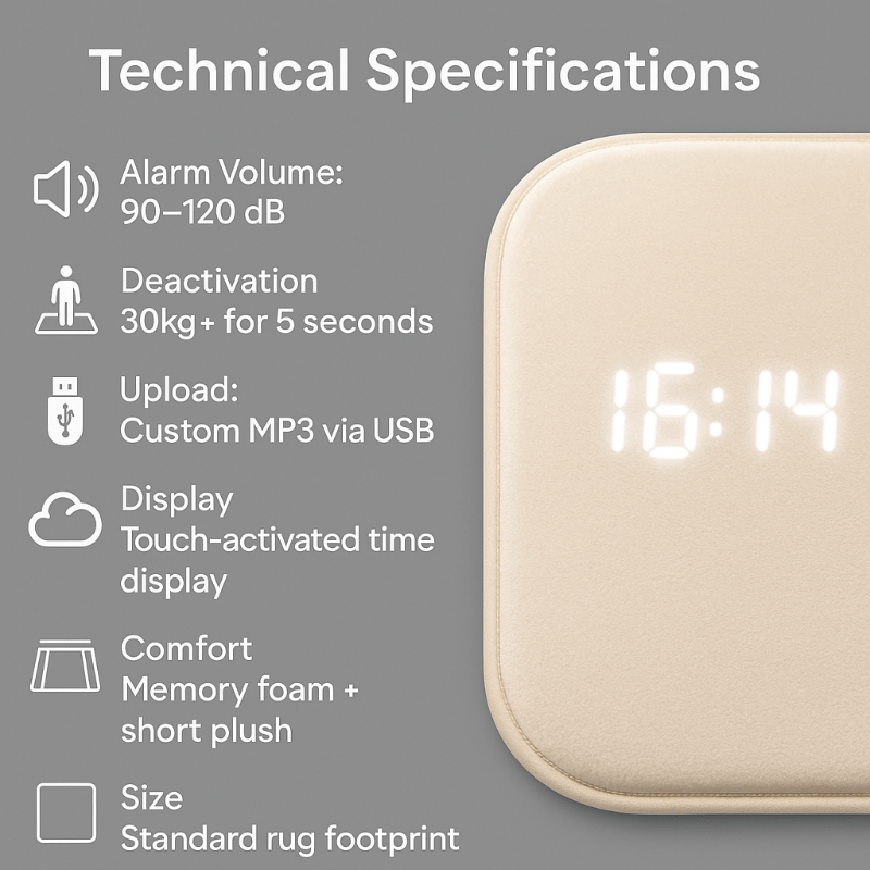 Smart Alarm Clock - DreamWave for Heavy Sleepers