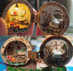 Dollhouse - Walnut Shell Creations with Interior Light