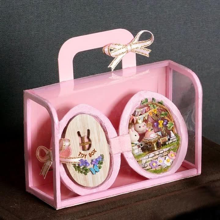 Dollhouse - Walnut Shell Creations with Interior Light