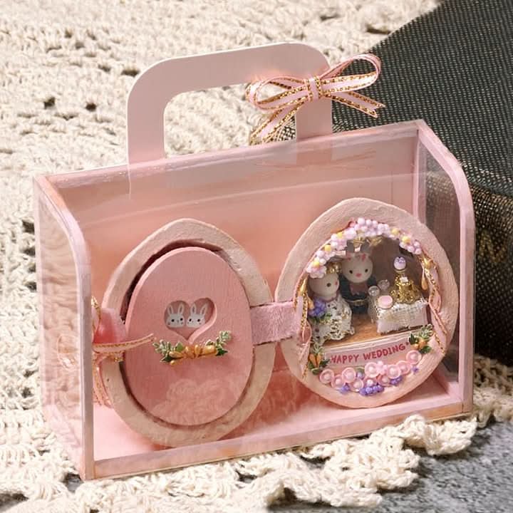 Dollhouse - Walnut Shell Creations with Interior Light