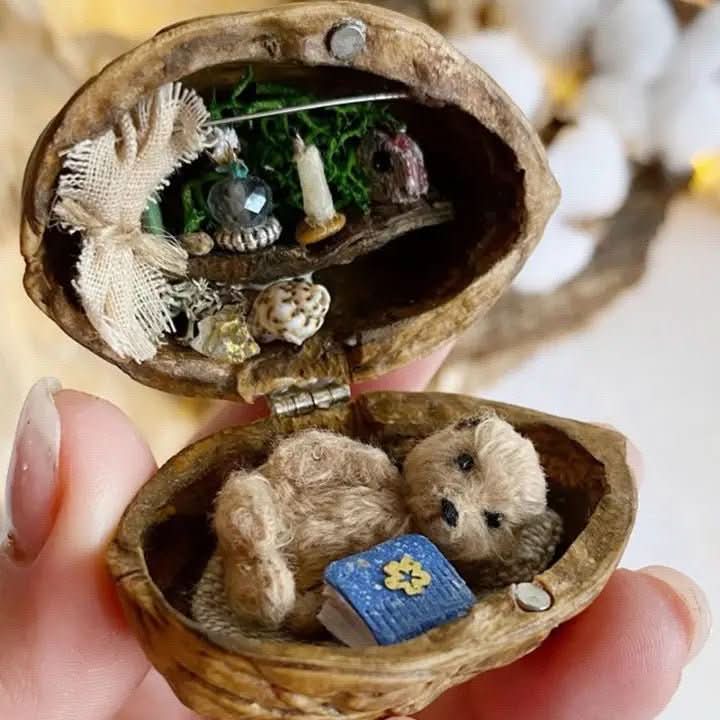 Dollhouse - Walnut Shell Creations with Interior Light