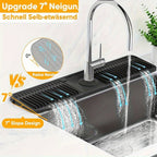 DrainSmart - Premium 24-Inch Sink Mat for Effortless Draining