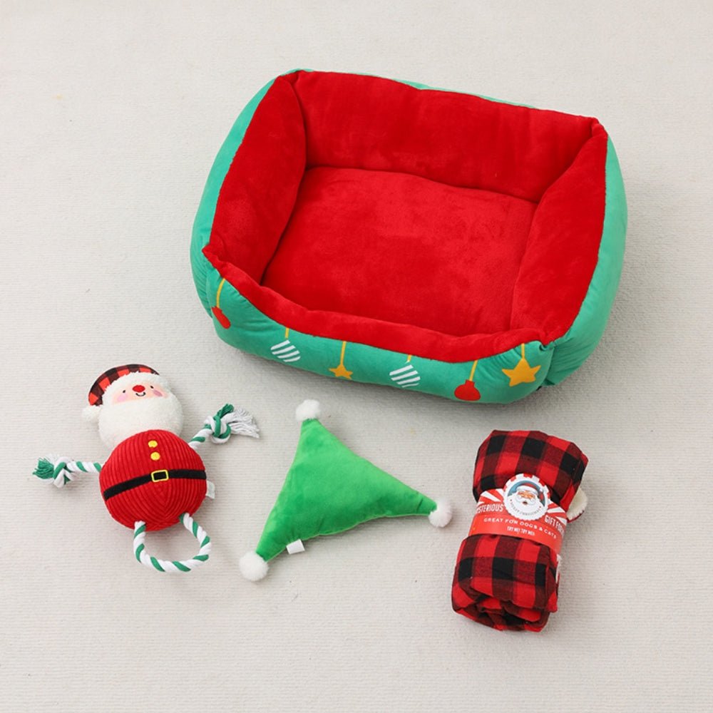 Cozy Pet Bed - Pawsitive Comfort with Christmas Design