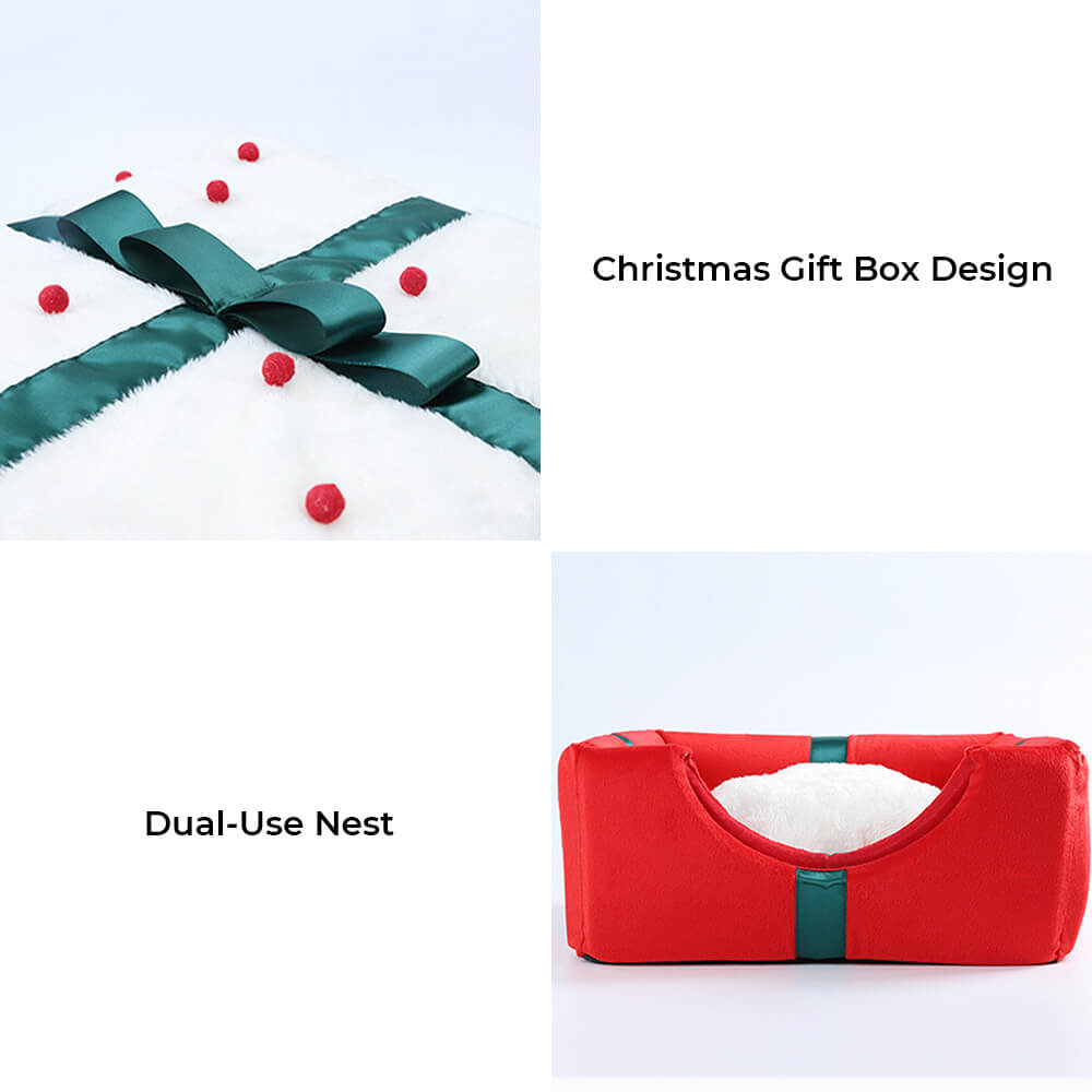 Cozy Pet Bed - Pawsitive Comfort with Christmas Design