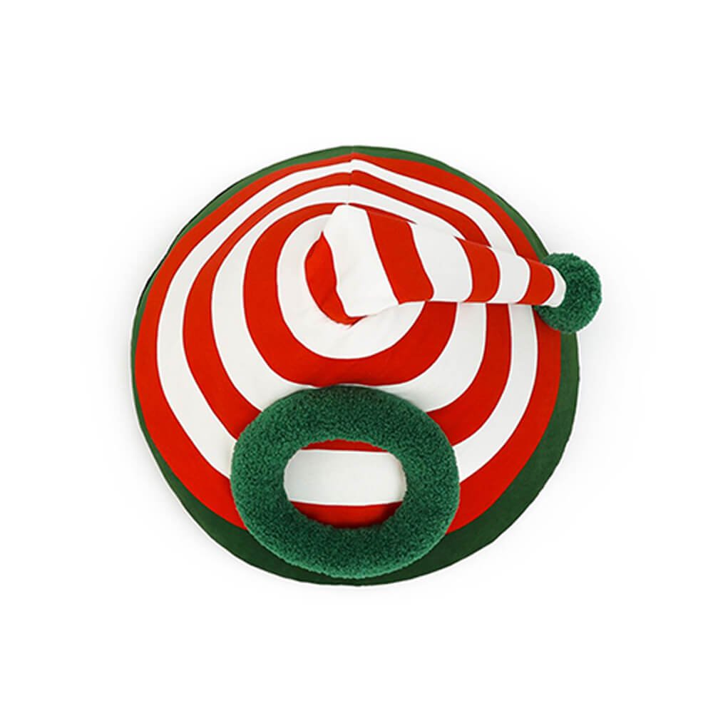 Cozy Cat Bed - Purrfect Nest Christmas Hat Design