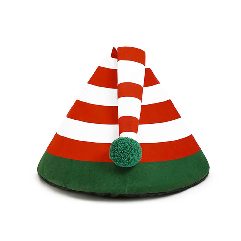 Cozy Cat Bed - Purrfect Nest Christmas Hat Design