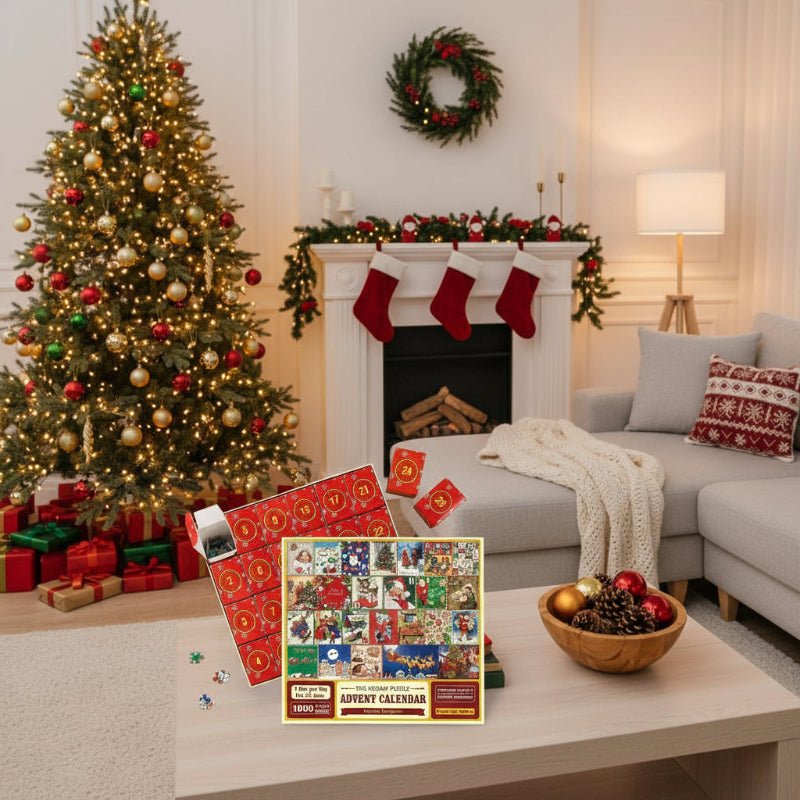 PuzzleJoy - 1000-Piece Advent Calendar Puzzle for Christmas Fun