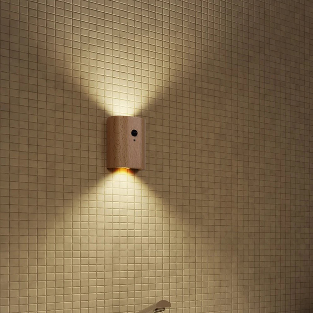 Slim Wooden Wall Night Light - Luminara Designs