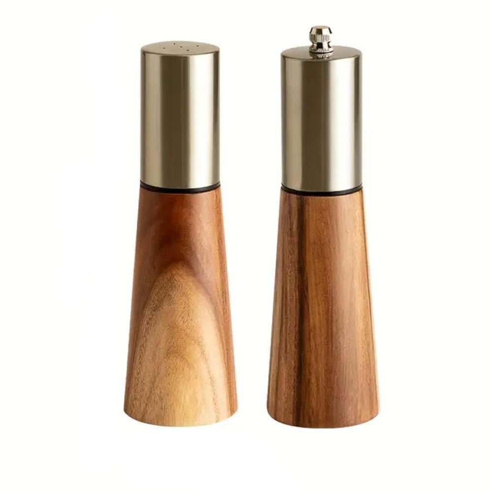 Premium Salt and Pepper Mill Set - Woodpair Essentials