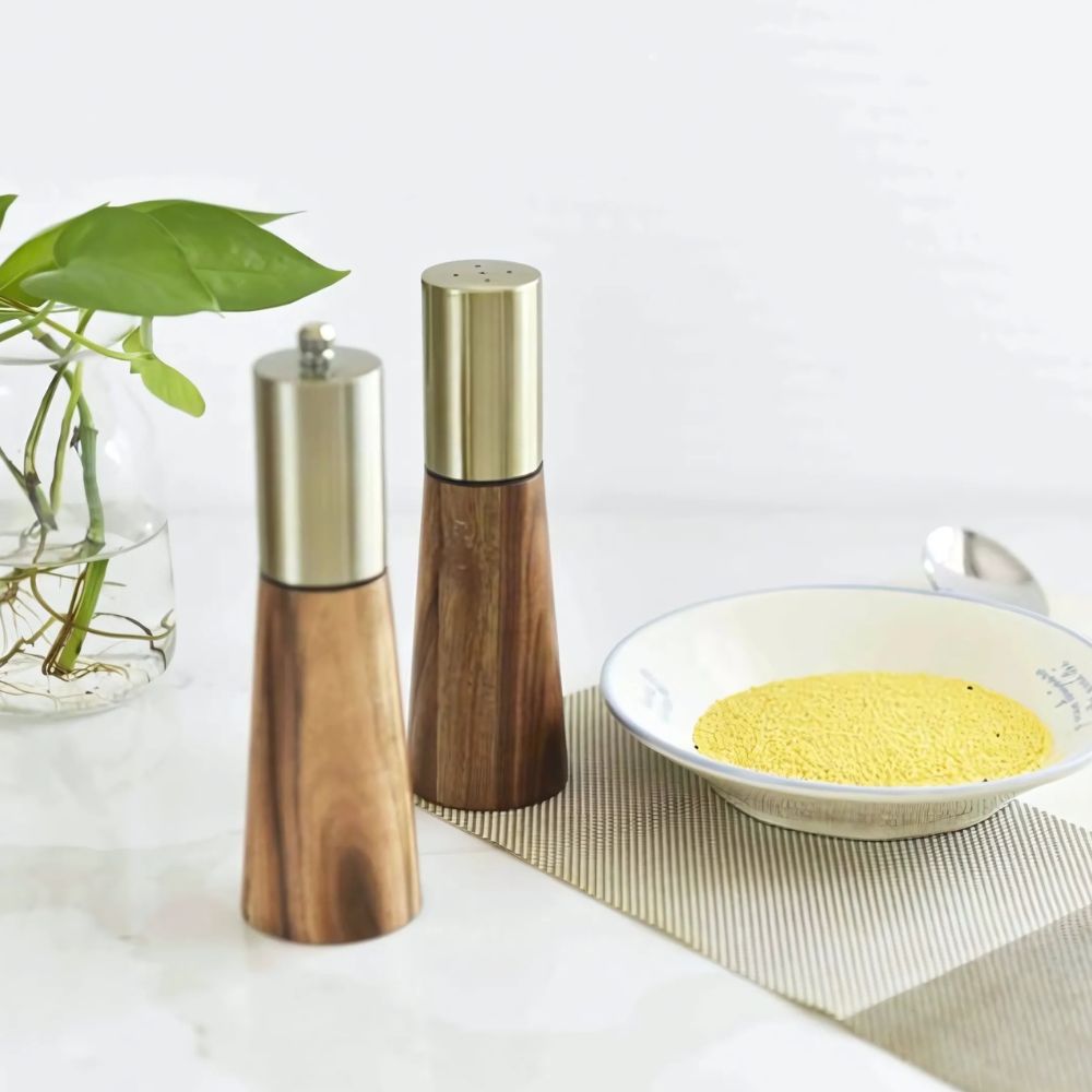 Premium Salt and Pepper Mill Set - Woodpair Essentials