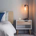 Serene Alarm Clock - Luminara Wood Design with Gentle Glow