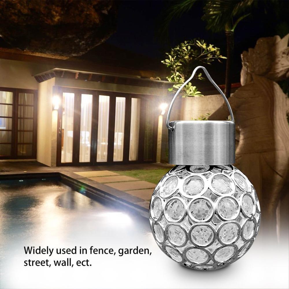 Solar-Powered LED Crystal Ball - Luminara Luxe