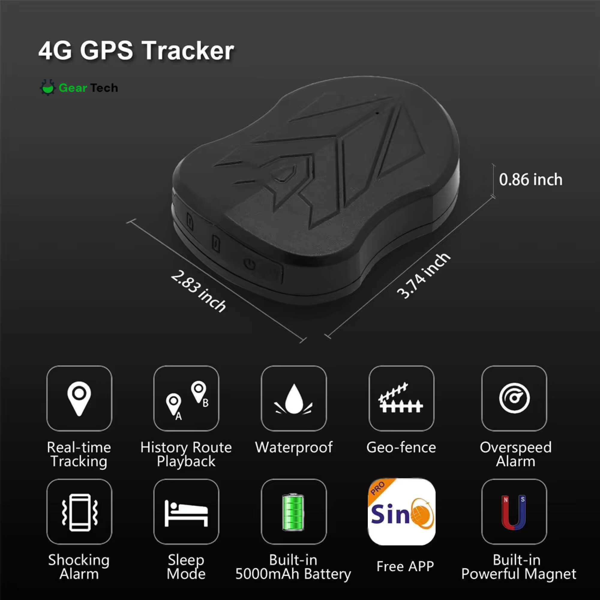 Waterproof GPS Car Tracker - SecureTrack Pro