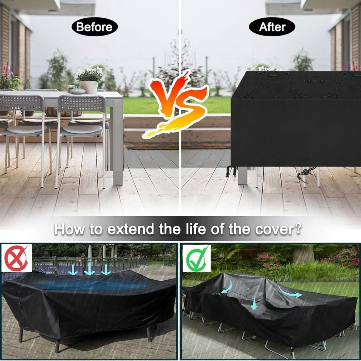 Durable Garden Furniture Cover - LuxeShield